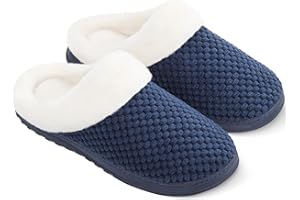 Bergman Kelly Women's Slippers, Memory Foam Indoor/Outdoor House Shoes w/Faux Fur Collar & Raised Texture Design (Bubbles Collection)