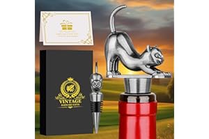 ‎LKKCHER LKKCHER Katze Weinverschluss, Katzen Deko Geschenke für Katzenliebhaber Frauen Männer, Katze Geschenke, Geburtstagsgeschenke, Weihnachtsgeschenke für Frauen Männer, mit Geschenkbox