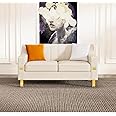 A to Z Furniture Classic Seater Sofa Set Luxury Chesterfield Leatherette Sofa in for Home Living Room & Office Stainless Steel Legs (White, 2 Seater)
