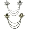 4 pezzi vintage maglione clip in metallo scialle clip sciarpa fermagli camicie collare clip spilla clip retrò cardigan collare clip per donne ragazze indossare, Plastica