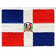 Dominican Republic Flag Applique Embroidered Sweing Patch Suitable for Jackets, Bags, T-Shirts, Jeans, Pants, Outdoor Clothing ; Size: 7cm x 5cm ; Imported from Malaysia (1 Piece).