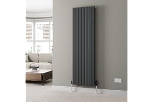 DuraTherm® 1800 x 532mm Anthracite Grey Vertical Designer Radiator Double Column Flat Panel Modern Central Heating Panel Bathroom Radiators