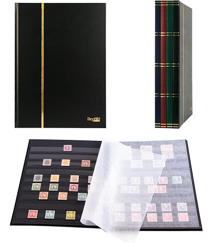 Album Collection Timbres Prophila 16 Pages Intérieur Blanc - Couverture Verte Luxueuse