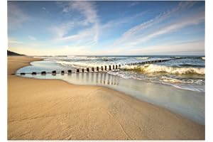 Runa Art Papier peint intissé Mural Sea beach Moderne Toison Salon Chambre à Coucherr Salle - Tableaux Muraux Tapisserie Photo - orange bleu 9488010a