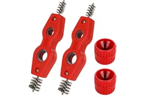 JMIATRY Juego de 4 limpiadores de tubos de cobre y escariador, herramienta de desbarbado de tubos, 2 limpiadores de tubos de cobre y 2 escariadores, PPR, cobre y aluminio