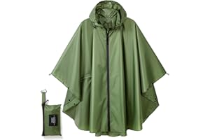 Royalotic Rain Poncho for Adults Waterproof Raincoat Rain Jacket Cycling Rainwear Cape