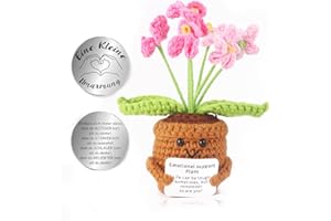 Hwsyin Pocket Hug Vergissmeinnicht-Blumen Geschenke,Emotional Support Plant Mutmacher Geschenk,Mutmacher Positive Kartoffel Deutsch Ersatz,Positive Geschenke für Frauen Freund Familie Kollegen