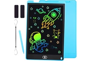 KidsPark Tavoletta da Scrittura LCD Tavoletta Grafica Colorata da 12 Pollici per Bambini, Tavolo da Disegno Cancellabile Portatile, Blocco da Disegno Giocattoli Educativi per Ragazzi e Ragazze, Blu