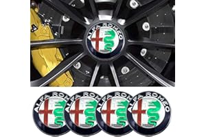 DSFG 4pcs 56MM 2,2 ' 'Auto-Logo-Aufkleber mit Räderabdeckung mit zentraler Abdeckung ABS-Material (fit Alf Silber)