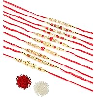 Chocozone Multicolor Combo of 10 Dora Rakhi Set for Men with Roli Chawal Rakhi for Brother
