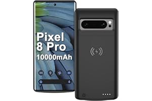 FRATERNIZE Kabellose Ladehülle für Google Pixel 8 Pro, wiederaufladbar, tragbar, hohe Kapazität, 10000 mAh, kabelloses Qi-Ladegerät, mit erweitertem Akku-Ladegerät, Pixel 8 Pro