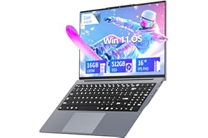 ZONATRIX 16 Pollici Notebook, Core I5-8210Y CPU Win11 PC Portatile, Notebook 16GB RAM 512GB SSD, Laptop Sblocco con Tastiera Retroilluminata, 1920 * 1080 IPS Full HD Schermo, Mini HDMI/Type-C/TF Card Slot