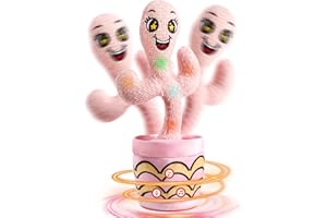THH Dancing Cactus Baby Toys 6 to 12 Months, Dancing Cactus Mimicking Sing Talking Musical Toy Repeats What You Say, Talking with LED 120 Pcs Songs, Baby Toys 12-18 Month Boys Girls