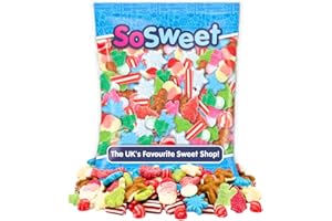 SoSweet Christmas Sweet Mix – 1kg Sharing Bag | Festive Treats | Colourful Party Sweets | Family Favourites