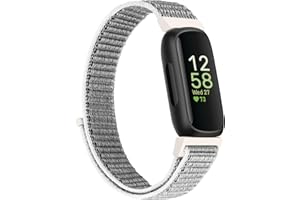 Larbolu Bracelets en nylon compatibles avec Fitbit Inspire 3/Inspire 2/Inspire HR/Ace 3/Ace 2 Sangles de rechange respirantes pour sport, bracelet en nylon à boucle pour homme et femme