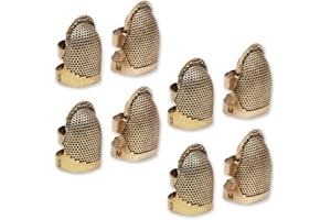 WJIAEER WJI 8 Piezas Dedales de Coser,Dedal de Coser,Protector de Aguja de Coser,Dedal de Metal,Protector de Dedo de Metal,Dedal de Tejer