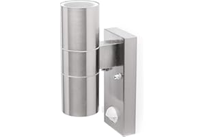 Smartwares Zewnętrzna lampa ścienna, czujnik ruchu PIR, czujnik dzienny do nocy, regulowane ustawienia, GU10, IP44