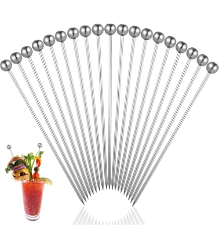 Lot De 12 Piques à Cocktail En Acier Inoxydable Pour Martini, Apéritif, Cure-dents, Fournitures De Fête (doré