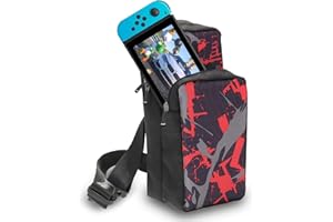 H HOLDPEAK Borsa da Viaggio per Nintendo Switch, Borsa a Tracolla Impermeabile Comoda e Leggera, Zaino per Console di Gioco Custodia Protettiva ad Alta Capacità, Accessori, Scelta Dell'Amante del Gioco