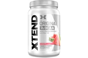 SCIVATION Poudre XTEND Original aux BCAA - pastèque | complément alimentaire aux acides aminés ramifiés | 7 g de BCAA + électrolytes pour récupération et hydratation | 90 portions