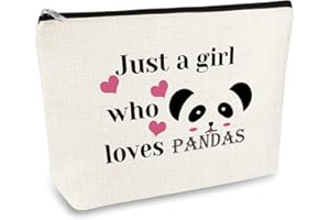 MIKELA Funny Panda Gifts Panda Makeup Bag Panda Lover Gift for Girls Women Animal Lovers Gift Cosmetic Bag Christmas Graduation Birthday Gift for Panda Lovers Friends Daughter Sister Travel Cosmetic Pouch