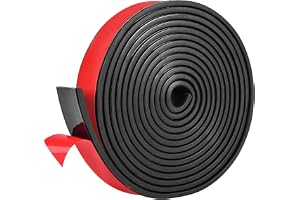 Nuyoha Neopren Gummi 25 mm x 2 mm x 3 meter Neopren Självhäftande Solid Gummi Självhäftande Tätningsremsor för DIY Hantverk A