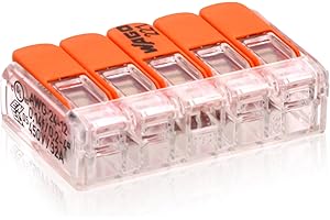 Lot de 50 bornes de connexion 221-415 WAGO avec levier de commande 5 fils