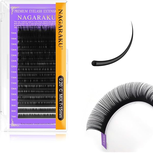 LOVELY Silicone Einzelwimpern – Wimpernverlängerung In C, D, L, M Biegung, Mix Box