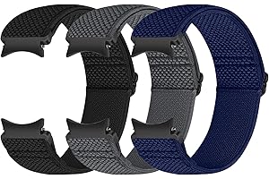 Runostrich Elastische Armband kompatibel mit Samsung Galaxy Watch 7/6/5/4/FE 40mm 44mm/Galaxy Watch 5 Pro/Galaxy Watch 6/4 Classic 43mm 47mm 42mm 46mm Nylon Sport Uhrenarmband Damen Herren