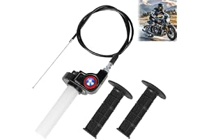 NICEWAT Motorcykel Snabbgashandtag, Aluminium Gaskabelhandtag 22mm, Snabbvred Gashandtag med 1,2m Kabel, Korthubgashandtag Ga