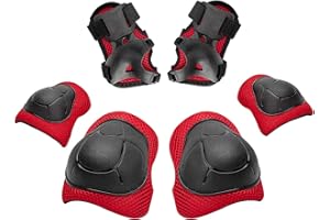 RUNDONG Kids/Youth Knee Pads Elbow Pads Wrist Guards 3 in 1 Protective Gear Set for Child Roller Skates, Cycling, Inline Skating, Scooter Skateboard, BMX Bike, Riding, and Multiple Outdoor Sports