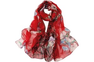 FAIRYGATE Grosse Echarpe Femme Echarpes et Foulards de Georgette Léger Écharpe Cadeau Châles Etole Femme Hiver, 38