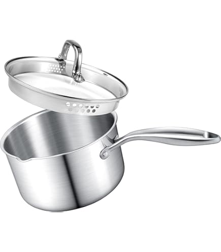 Nuwave Commercial 1.5-Quart Stainless Steel Saucepan With Vented Lid - Tri-Ply Construction