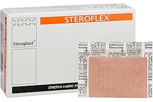 PAIPU Steroflex FHA04-50 Stretch Fabric Plasters, 7.5 x 5 cm, Pack of 50