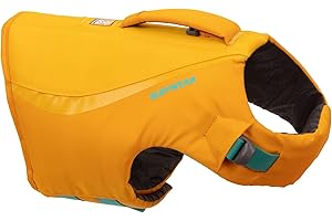 RUFFWEAR Float Coat Veste de flottaison pour Chien, Gilet Flottant pour Chien pour la Natation, Le canotage, Les Sports Nautiques, Wave Orange, L