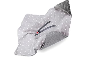 Totsy Baby Couverture pour bébé 90 x 90 - utilisable sur Le siège Auto, de la Poussette Couverture d'été Étoiles Grises