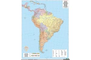 Südamerika Politisch, 1:8 Mio., Poster: Plano (freytag & berndt Poster + Markiertafeln)