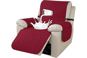 Ystyle Copripoltrona Relax Reclinabile 1 Posto, Copri Poltrona Con Braccioli, Copripoltrona 1 Posto Con Braccioli, Copripoltrone Con Fascia Elastica, Copridivano Reclinabile, Rosse