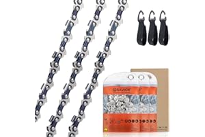 Savior 3-Pack Chainsaw Chain for 16 Inch Bar, 55 Links, .050" Gauge, 3/8" LP, Low-Kickback Chains for Stihl 018 MS180 MS181 MS201T MS211 MS231
