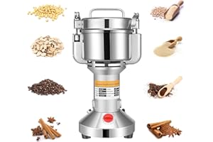 Sunowl Grinder Electrique 500g, Broyeurs à Grains Haute Vitesse 220 V, Herb Moulin à Farine électrique mit 3 Lames, pour Herbes/Épices/Noix/Céréales Maison avec Protection Contre les Surcharges