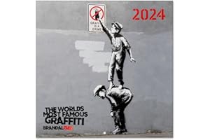 Grupo Erik - Calendrier Mural 2024 Street Art | Calendrier Mensuel 30 x 60 cm, Certifié FSC, en Français