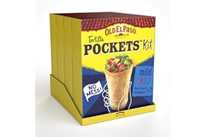 Old El Paso Tortilla Pockets Wrap Mexican Fajita Kit 375g (Pack of 4)