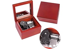 Sinzyo Scatola musicale in legno con movimento a specchio Regalo di Natale, San Valentino e compleanno, melodia(Clair DE Lune)