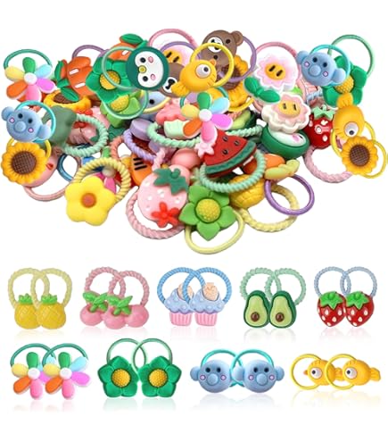 30 Pezzi Cravatta Elastica Per Capelli, Fascette Per Capelli In Morbida Seta Senza Piega, Accessori Per Lo Styling Supporto Per Coda Di Cavallo Per Donne, Ragazze E Bambini (Miscelazione Dei Colori)II - Foto 4