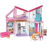 Barbie'nin Muhteşem Malibu Evi Barbie'nin Malibu Evi, D&ouml;n&uuml;ş&uuml;m &Ouml;zellikli, 25'ten Fazla Par&ccedil;alı ve 2 Katlı Bebek Evi FXG57 FXG5