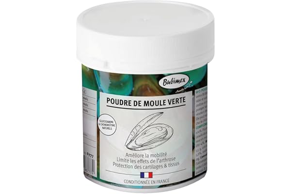 BUBIMEX - Poudre de Moules Vertes - Bien-Être Articulaire Chien & Chat - Formule 100% Naturelle - 400 g
