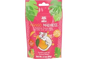 Blue River Diets Complete Crested Gecko Food | All Natural Gecko Food Made in the UK (60g, Mango Madness)