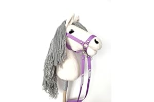 HORSE & TOYS Steckenpferd A4 (Pferd auf einem Stock) Hobby Horse A4 komplett mit Kantar wie auf dem Foto (Wite)