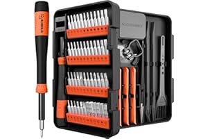 STREBITO 64Pcs Precision Screwdriver Set with Torx,Triwing,Pentalobe Bits, Professional Repair Tool Kit for Electronics, Phone, MacBook, PS5, Tablet, Ring Doorbell, Glasses & More