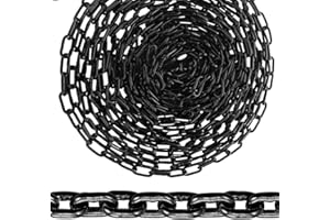ZINUEEN Catena in acciaio al carbonio da 10 m, 3 mm di spessore, catena in acciaio zincato, catena in metallo per cani, catena per lampada, catena a dondolo, catena per poltrona sospesa, catena per recinzioni